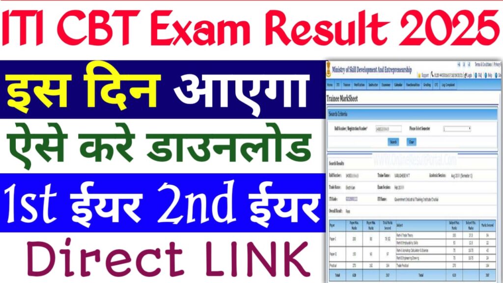 ITI CBT Exam Result 2025