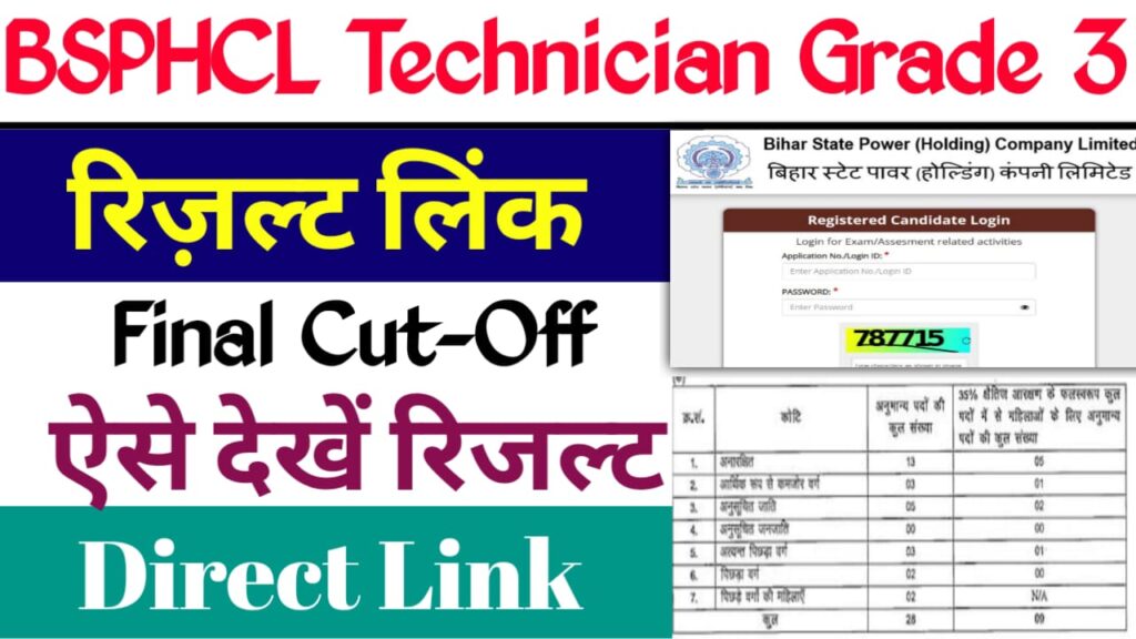 BSPHCL Technician Grade 3 Result 2025
