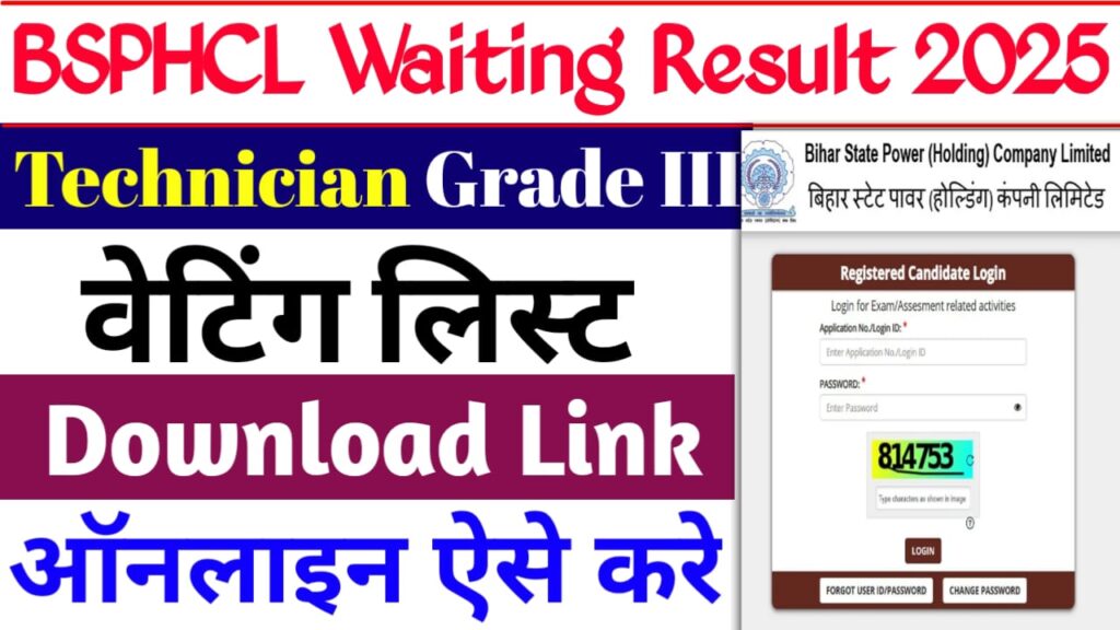 BSPHCL Technician Grade 3 Waiting List